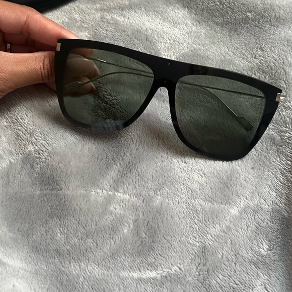 Saint Laurent New Wave SL 1 T Fashion Shield Titanium Sunglasses - Picture 4 of 8
